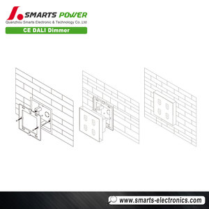 luz de <span class=keywords><strong>casa</strong></span> inteligente atenuación <span class=keywords><strong>dali</strong></span> interruptor dimmer táctil luz interruptor de alimentación con cuatro botones. - Product Image 6