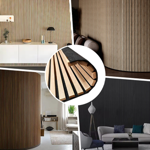 Panneau mural <span class=keywords><strong>acoustique</strong></span> en lattes de bois noir 2,7 m, insonorisation en feutre PET, pour studio d'enregistrement, home cinéma, bureau, panneau de traitement <span class=keywords><strong>acoustique</strong></span> - Product Image 6