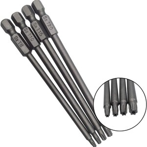 Phillips <b>Screwdriver</b> <b>Bits</b> PH2 Hex Shank 100mm Black Oxide Chrome Vanadium Steel Industrial Grade <b>Set</b> For Electric Tools - Product Image 3
