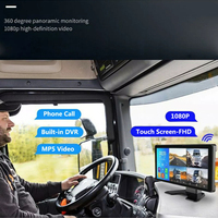 10.36 pouces IPS Quad Screen Truck DVR Monitor System 4Pcs Night Vision Backup Reverse Camera Kit pour l'enregistrement de conduite pour les camions