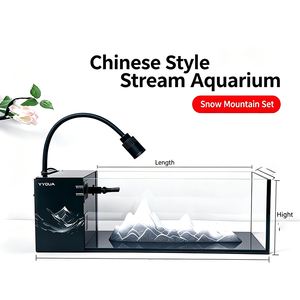 Aquarium de bureau ultra-clair Jinjing - Ensemble de filtration à cycle écologique complet - Product Image 3
