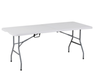 Fournisseur de la Chine Tables pliantes blanches Tables pliantes rectangulaires en plastique de jardin de 6 pieds pour les événements