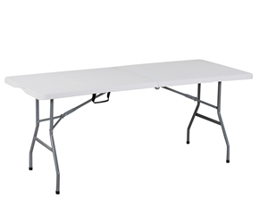 Ngoài Trời Đồ Nội Thất Sân Vườn HDPE Trắng Top Tự Chọn 6ft Nhựa Gấp Bàn Ăn - Product Image 2