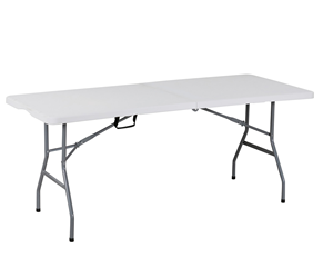 4FT 6FT 8FT White Outdoor Rectangular Plastic Folding Table Tables For Events