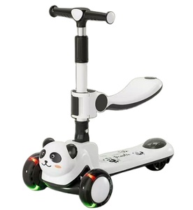 Nouveau scooter pour enfants à 3 roues, pliable d'une seule main, avec roues en caoutchouc légères et confortables, permettant de s'asseoir et de rouler - Product Image 1