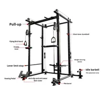 Equipo de Gimnasio Multifuncional para el Hogar: Rack de Sentadillas, Banco de Pesas, Cable Crossover, Barra de Pesas, Unisex