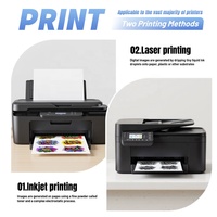 Papel de Tatuaje Imprimible de Inyección de Tinta, Transferencia de Agua, Arte Corporal Temporal, Ideal para Fiestas, Fotografía, Proyectos Escolares, Kits de Bricolaje