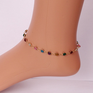 Conjunto de Collar de Estilo Étnico Bohemio con Forma de Corazón, Joyería de Aleación de Zinc para Mujer, Pequeños Corazones Coloridos - Product Image 2