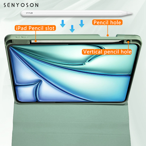 SYX universale trigold custodia per <span class=keywords><strong>Tablet</strong></span> in pelle TPU <span class=keywords><strong>Cover</strong></span> per penna con Slot per Apple <span class=keywords><strong>Ipad</strong></span> 1/<span class=keywords><strong>2</strong></span> d'aria <span class=keywords><strong>ipad</strong></span> 9.7/10.9/12.9 2017 2018 - Product Image 2