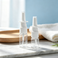 Flacon pulvérisateur nasal vide en PET de petite taille (5/10/15/20/30 ml) blanc, pompe à nez portable pour voyage, distributeur de liquide nasal