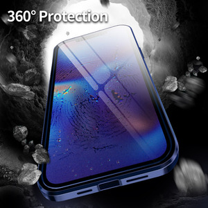 360 del metallo Della Cassa Del Telefono Magnetico <span class=keywords><strong>Per</strong></span> il <span class=keywords><strong>iPhone</strong></span> 12 <span class=keywords><strong>11</strong></span> Pro Max <span class=keywords><strong>Per</strong></span> il <span class=keywords><strong>iPhone</strong></span> XR X XS Max 6 6S 7 8 più il Doppio Lato Della Copertura di Vetro Temperato - Product Image 6
