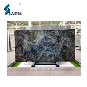Losa de granito de <span class=keywords><strong>Labrador</strong></span> Esmeralda azul oscuro translúcido de alta calidad para decoración de pared de barra de isla de cocina precios más bajos - Product Image 6