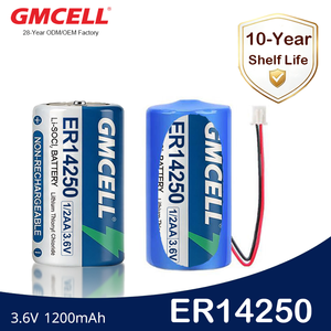 แบตเตอรี่ลิเธียม GMCELL Custom 1/2aa 3.6v Er14250 แบบใช้แล้วทิ้ง พร้อมสายและขั้วต่อสำหรับมิเตอร์น้ำและแก๊ส - Product Image 1