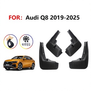 แผ่นกันโคลนสำหรับ Audi Q8 ปี 2020-2025  วัสดุพลาสติก สีดำ อุปกรณ์ตกแต่งซุ้มล้อ ติดตั้งด้วยเทป 3M - Product Image 5