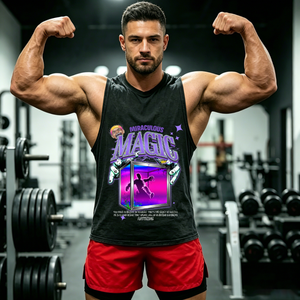 Chaleco Oversize Lavado con Gráfico de <span class=keywords><strong>Castillo</strong></span> Oscuro, Luna y Brújula, Estilo Retro Gótico Streetwear, con Texto 'Dawn Light', Top Hip Hop para <span class=keywords><strong>Hombre</strong></span>, Almacén de EE. UU. - Product Image 1