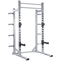 Rack de squat semi-encadré pliable professionnel multifonctionnel en acier pour presse à barre et power cage
