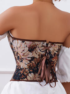 2025ล่าสุดเสื้อรัดทรงสตรีแบบย้อนยุคลายดอกไม้สุดหน้าอกสำหรับผู้หญิงเสื้อผ้าแฟชั่นสุดเซ็กซี่ตกแต่งร่างกาย - Product Image 5