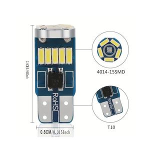 Nouvelle lampe de lecture intérieure <span class=keywords><strong>LED</strong></span> YFL T10 4014 15SMD 12V 3W pour <span class=keywords><strong>voiture</strong></span>, éclairage de toit et de plaque d'immatriculation, température de couleur 6000K - Product Image 5