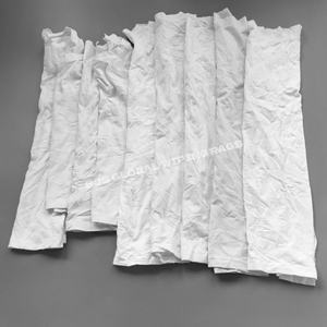 Trapos de algodón blanco industrial, trapos de camiseta, trapos de limpieza de punto, 10 kg, trapos de limpieza recuperados, trapo industrial recuperado - Product Image 1