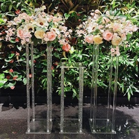 Supports de fleurs en acrylique transparent Arrangement de fleurs de mariage Décorations de table Mariage Pièce maîtresse de mariage Pilier de scène
