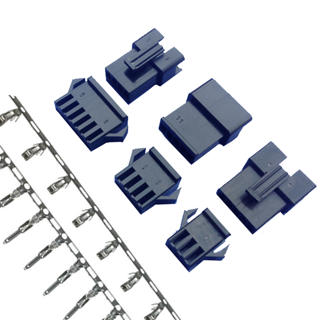 SM 2.5mm Female JST Plug Housing & Crimps (2-12 Pin) 2.54mm Pitch Copper PCB Connector with Custom Options
