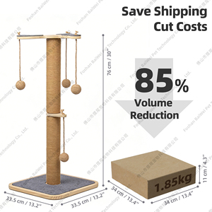 Rascador para Gatos Premium con Juguetes Interactivos de <span class=keywords><strong>Seguimiento</strong></span>, Rascador Vertical para Gatos y Gatitos - Product Image 3