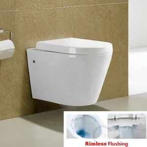 Badezimmer Slim UF Sitz bezug Wc Toiletten Sanitär ware Randlose kleine Wandbehang Toilette