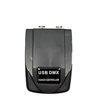 USB DMX接口信号解码器，适用于1024通道软件DMX灯光控制，铝制外壳，远程控制距离可达马丁的控制范围。