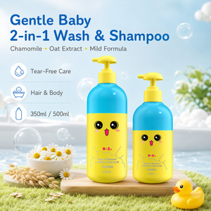 Champú y Gel de Baño 2 en 1 Hipoalergénico para Bebés con Extracto de <span class=keywords><strong>Manzanilla</strong></span> y Avena, Limpiador Suave Sin Lágrimas - Product Image 1
