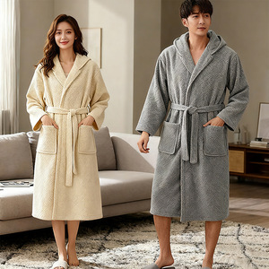Merbau – peignoir à manches longues pour femmes, couleur unie, en Polyester, chaud, vêtements de nuit, automne et hiver - Product Image 1