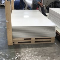 Panneau latéral de camion en PRV isolé léger, feuille de fibre de verre lisse avec gelcoat, durable thermiquement pour carrosserie de camion frigorifique et de camping-car