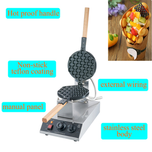 Máquina comercial de gofres de hierro para aperitivos, máquina <span class=keywords><strong>Waflera</strong></span> de huevo para helados para pequeñas empresas, fabricantes de gofres de burbujas HK - Product Image 6