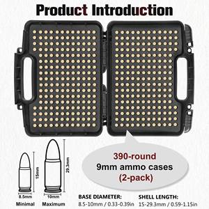 Estuche Táctico Kinghardcase para Municiones, Estuches de EVA para Armas al por Mayor, Caja de Municiones de 2 Piezas para 390 Cartuchos, para 9mm, 9mm <span class=keywords><strong>Luger</strong></span>, 9x19 - Product Image 1