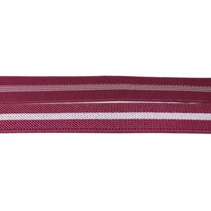 Bande élastique rayée 2,5 cm rouge et blanche, ceinture élastique unilatérale en sergé, bande élastique multicolore - Product Image 2