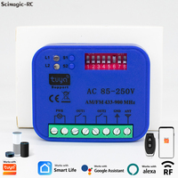 300-900Mhz AC85-250V Reseptor Pintar Gerbang Universal Otomatisasi Garasi Penerima Remote Control Modul Relai Sesaat 2 Saluran