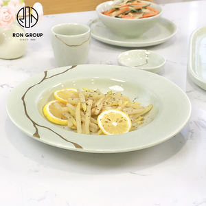 Nouvel arrivage de vaisselle ronde en porcelaine verte 10/12 pouces pour le stockage des aliments à dessert pour les couverts de dîner commerciaux de restaurant d'hôtel - Product Image 2