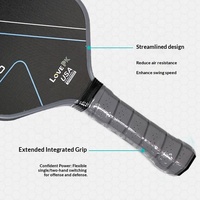 Raquette de pickleball en fibre de carbone T700, noyau en nid d'abeille de 20 mm d'épaisseur, surface rugueuse, raquette de pickleball pour la compétition, l'entraînement, adulte