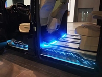 Pour Mercedes-Benz Vito W447 V-Class V260 V250 Plaques de seuil de porte LED avec éclairage ciel étoilé, pédale de bienvenue, accessoires intérieurs de voiture