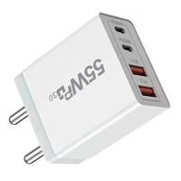 Avustralya Standartlarında 55W Çoklu Portlu USB Şarj Cihazı, Çift PD Portları (Her Biri 20W), 4 Şarj Çıkışı, Hızlı Şarj, PVC