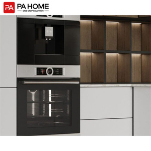 Petite armoire de cuisine modulaire en aluminium design moderne PINAI avec hotte et plaque de cuisson - Product Image 4