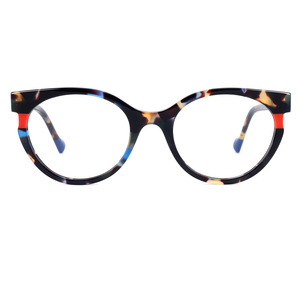 Logo personalizzato rotondo acetato ottico blocco di colore <span class=keywords><strong>multicolore</strong></span> miopia occhiali da lettura occhiali protettivi - Product Image 1