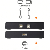 Compartidor de Impresora USB 2 en 1, Conmutador KVM Compatible con Monitores de Juegos 4K, Repetidor WiFi de Montaje en Rack, Punto de Acceso Exterior en Stock