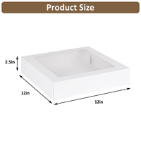 Boîte d'emballage de gâteau en matériau de qualité alimentaire du fabricant Boîte de papier de carton blanc écologique avec fenêtre transparente