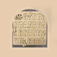 Nouveau puzzle éducatif en bois minimaliste moderne transfrontalier, jeu de réflexion sculpté en bois sur le thème de la langue des signes américaine