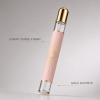 Flacon de parfum vide en forme de stylo 35ml, vaporisateur de voyage rechargeable, design floral rose et blanc, logo personnalisé, vente en gros