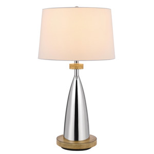 HMS 31 \ "marrone metallo geometrico USB lampada da tavolo Nordic Design europeo stile impero bianco ombra Touch oscurante batteria per camere da letto - Product Image 3