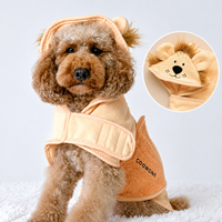 Peignoir de bain personnalisé pour chien, mignon, super absorbant, séchage rapide, doux, motif dessin animé, réglable, en microfibre, serviette de séchage, manteau pour chien