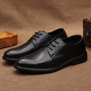 Chaussures habillées d'été pour hommes en cuir véritable, style Oxford, à bout rond, à lacets, respirantes, pour le bureau et la carrière - Product Image 1