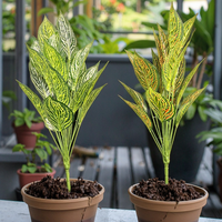 Haute qualité 60cm plante artificielle feuilles colorées toucher naturel plastique RX décoration d'intérieur pour la maison salon Faux plante