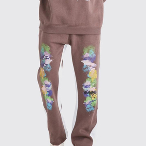 Ensemble de survêtement pour homme, sweat-shirt à capuche imprimé et pantalon de survêtement, deux pièces, streetwear, survêtement personnalisé, vente en gros OEM - Product Image 2